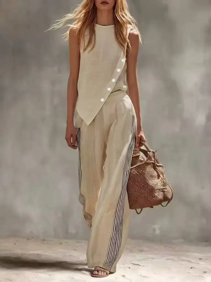 Olive | Two-Piece Linen Set