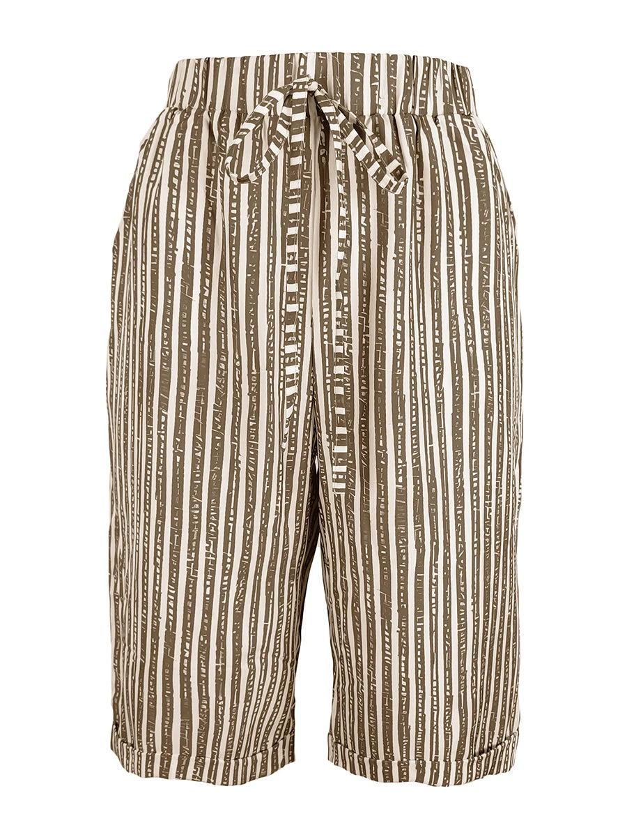 Stevie | Striped Bermuda Shorts
