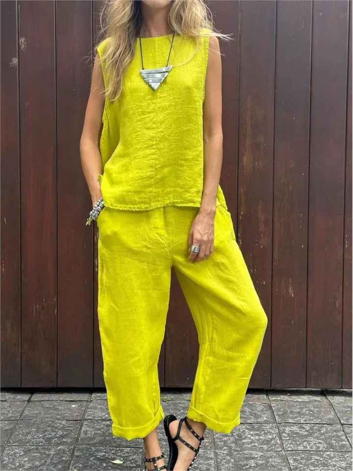 Freya | Two-Piece Linen Set
