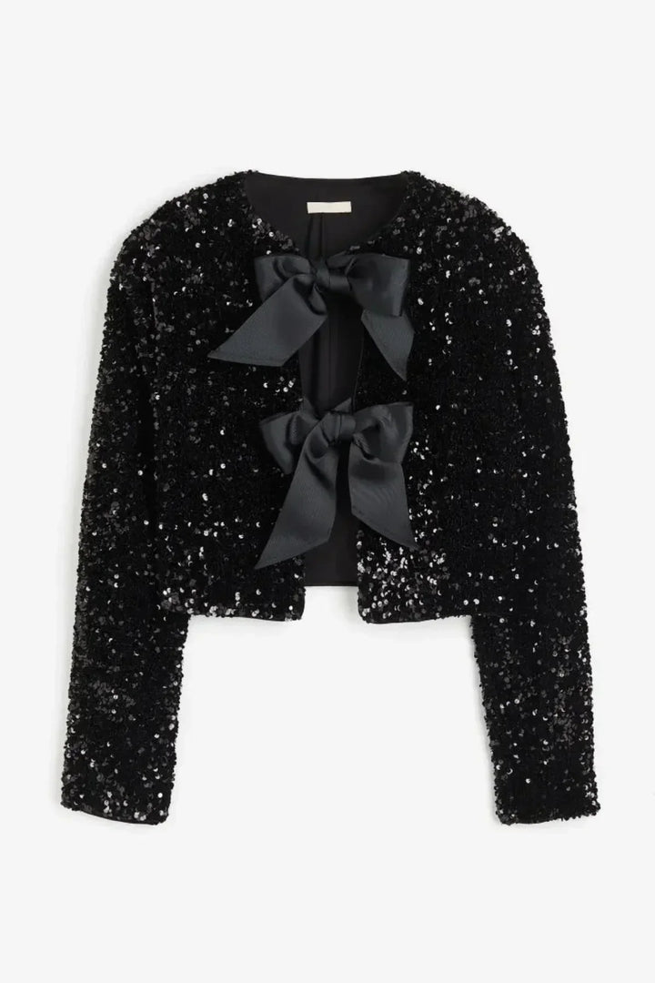 Denby | Chic Bow Detail Tweed Blouse