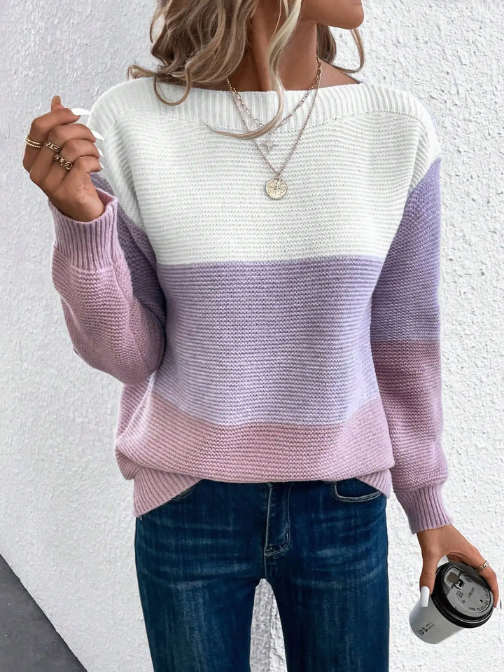 Iris | Three-Colour Patchwork Sweater