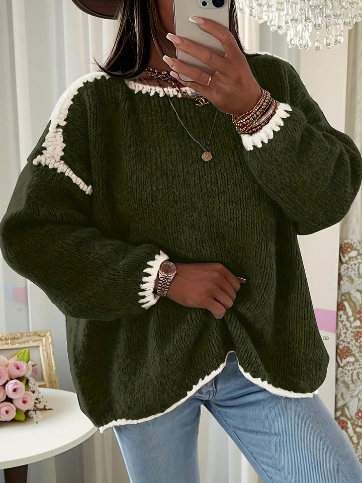 Astrid | Colour-Block Drop-Shoulder Jumper