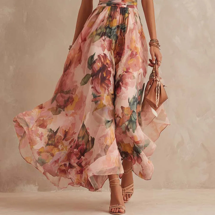 Maeve | One-Shoulder Digital Print Dress