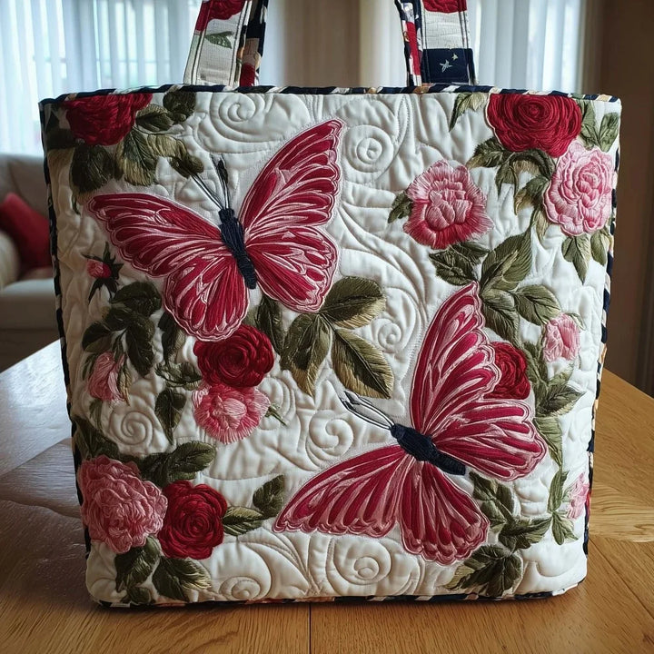 Butterfly Patterns Quilted Tote