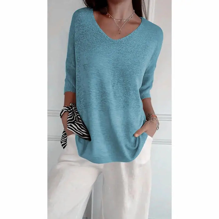 Calantrix | V-Neck Knitted Top