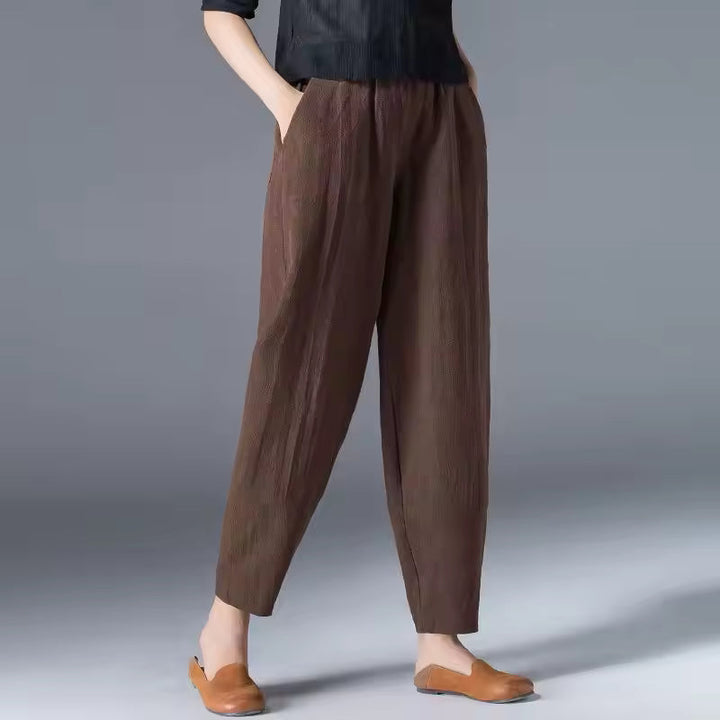 Irene | Lightweight Summer Pants with Pleated Front