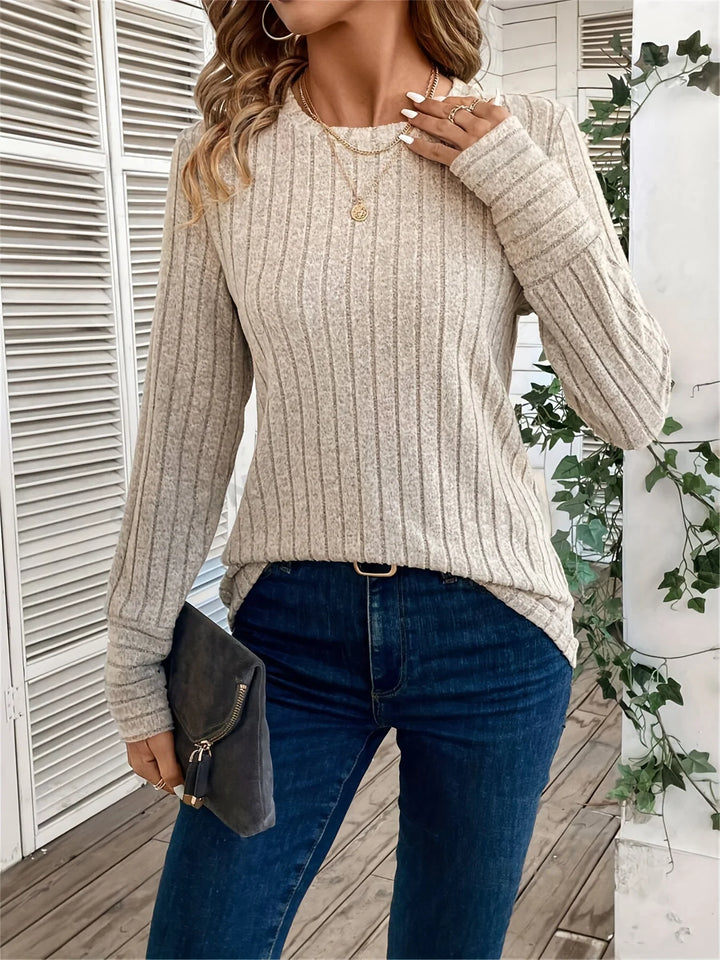 Rosalie | Ribbed Long-Sleeve Top