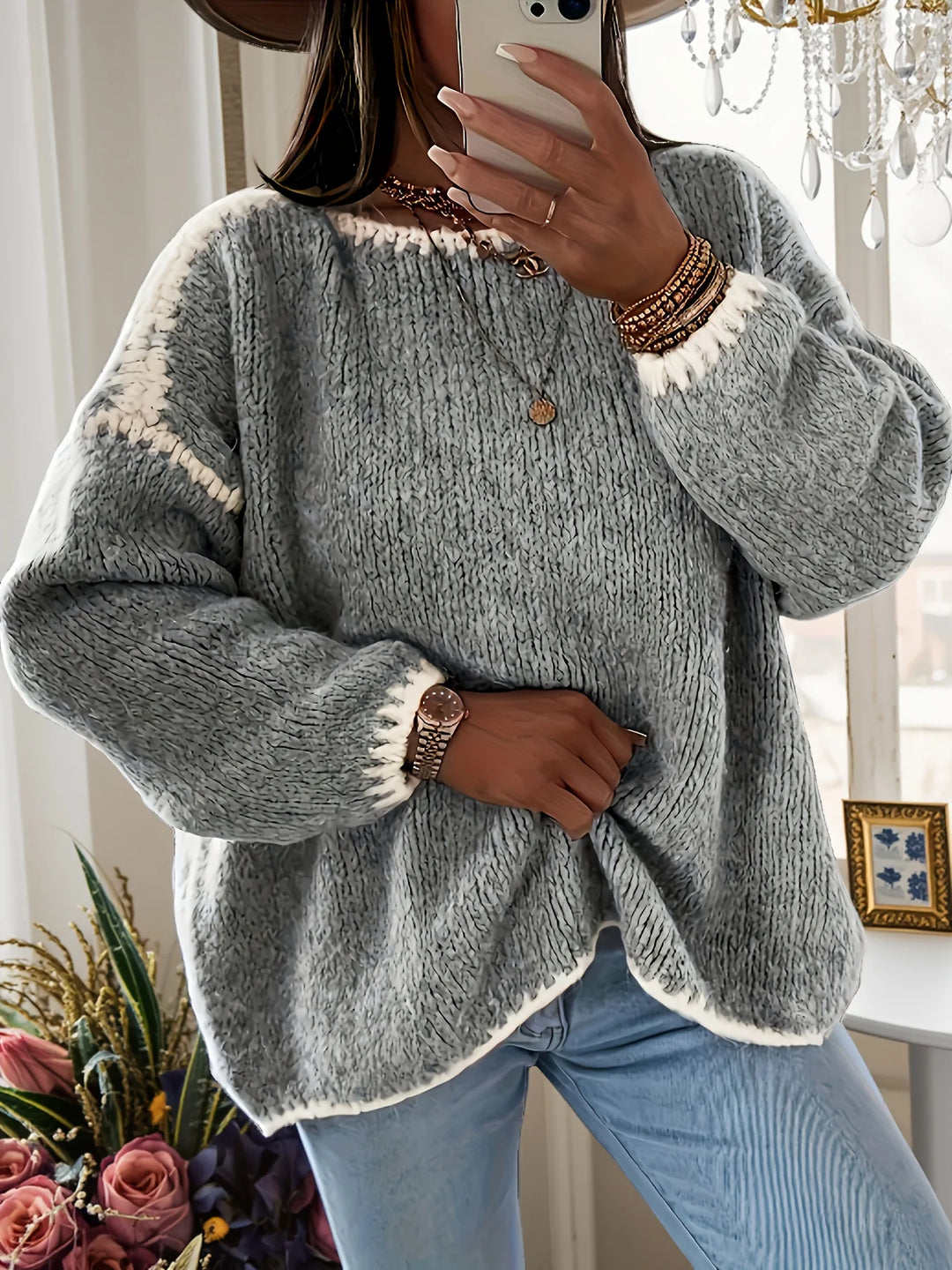 Astrid | Colour-Block Drop-Shoulder Jumper
