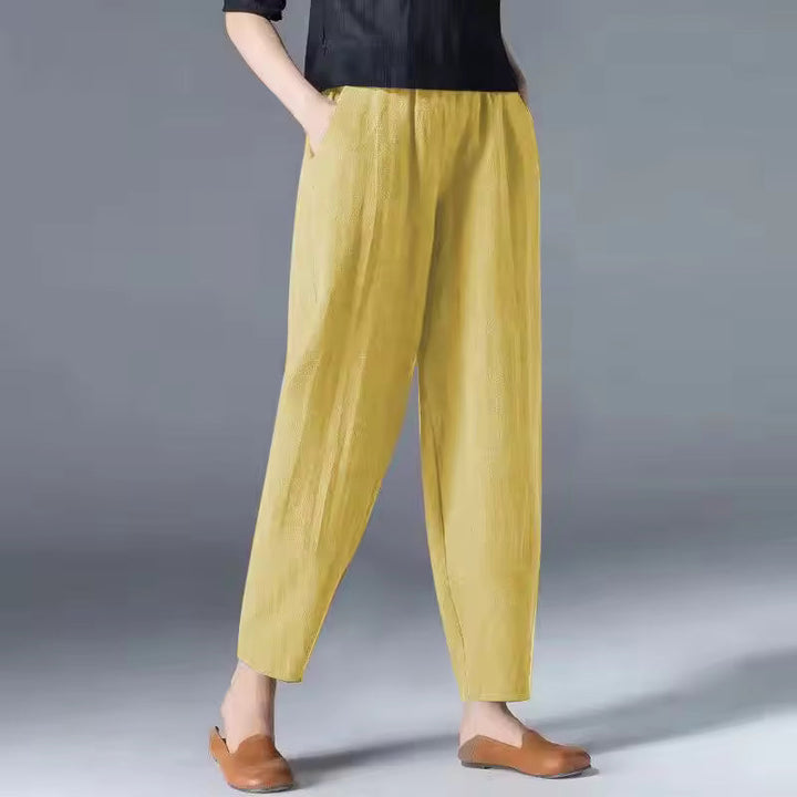 Irene | Lightweight Summer Pants with Pleated Front