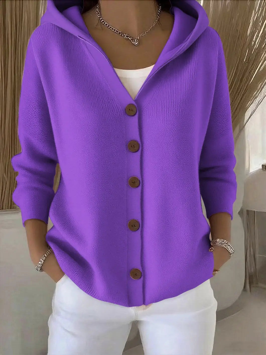 Willow | Hooded Button Cardigan