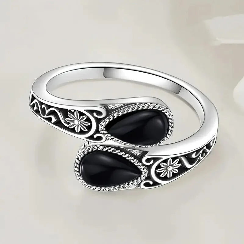 Elegant Ring with Moonstone Blossom