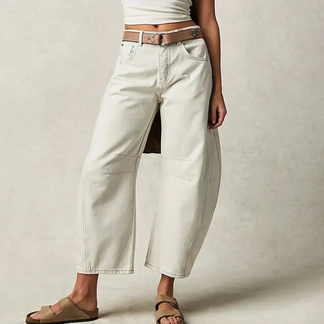 Calla | Modern Wide Leg Cropped Trousers