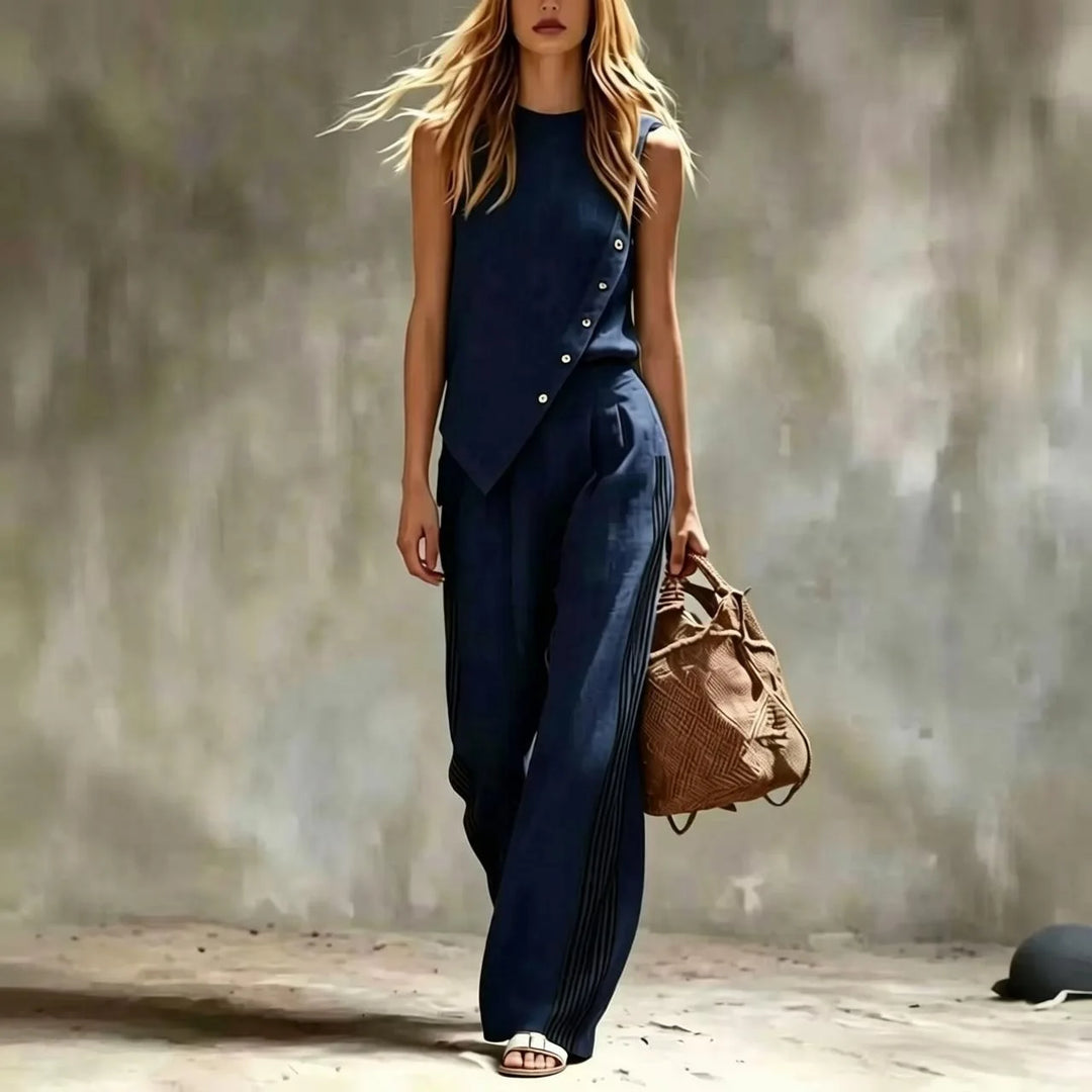 Olive | Two-Piece Linen Set
