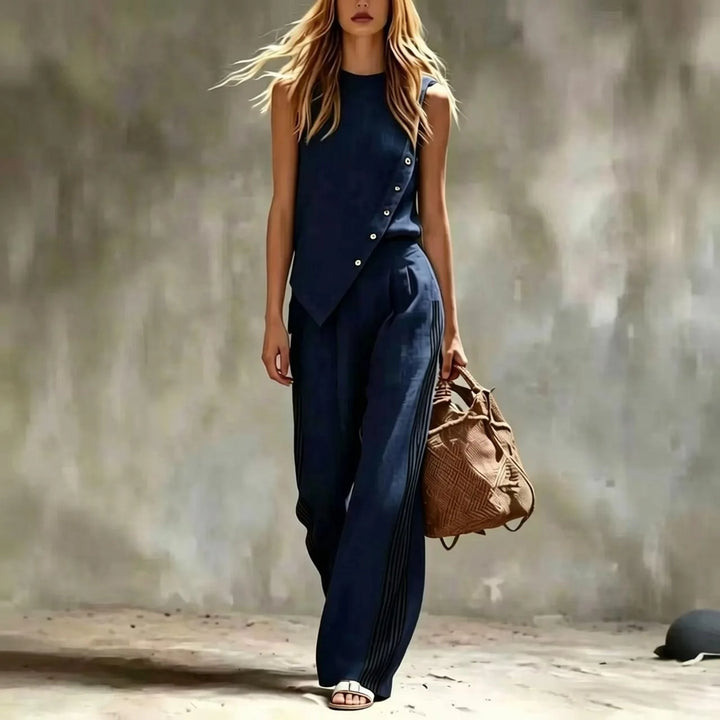 Olive | Two-Piece Linen Set