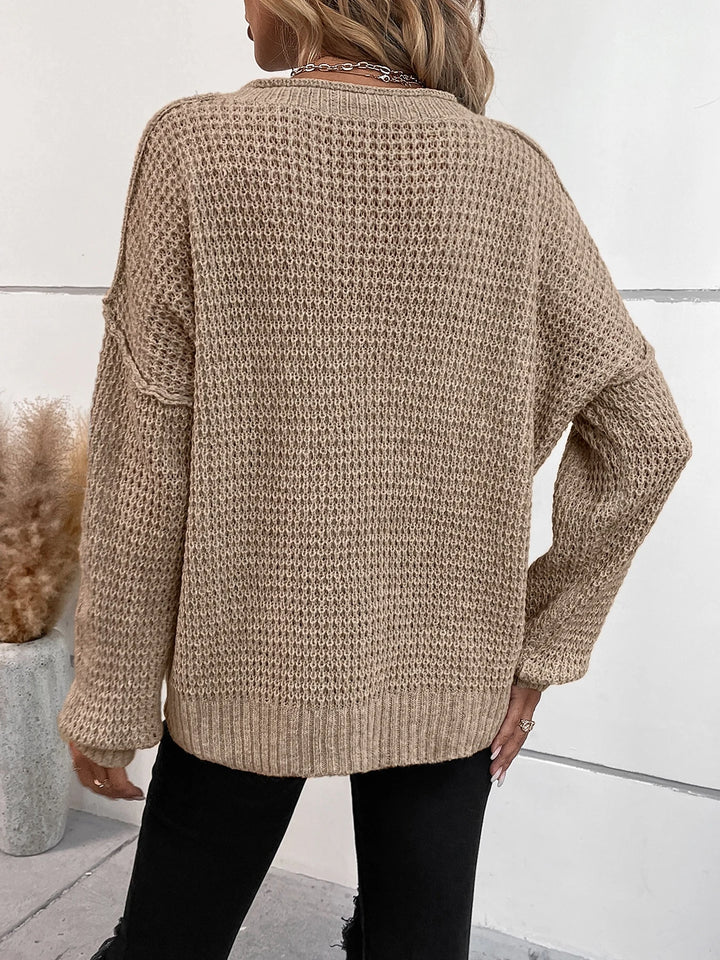 Nell | Button V-Neck Knit