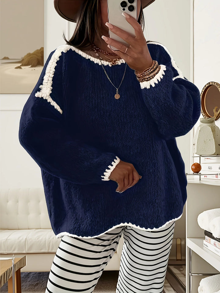 Astrid | Colour-Block Drop-Shoulder Jumper