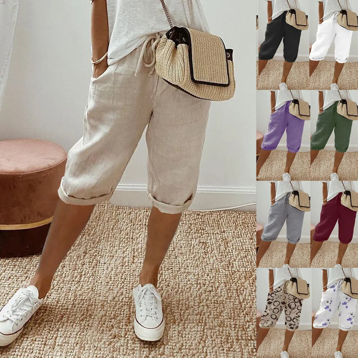 Wren | Linen Blend Sash-Tie Shorts