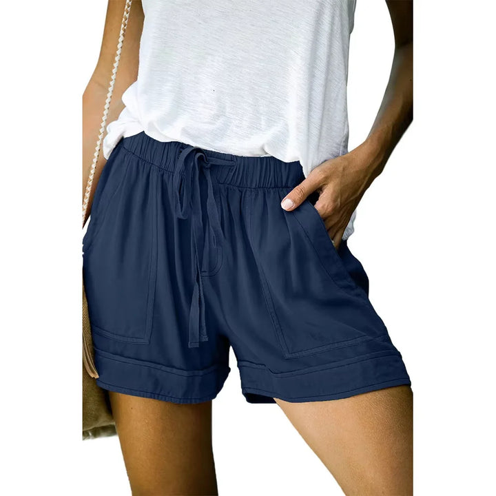 Lark | Lace-Up Wide-Leg Twill Shorts
