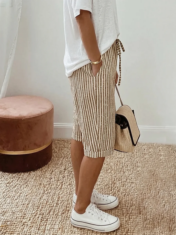 Stevie | Striped Bermuda Shorts