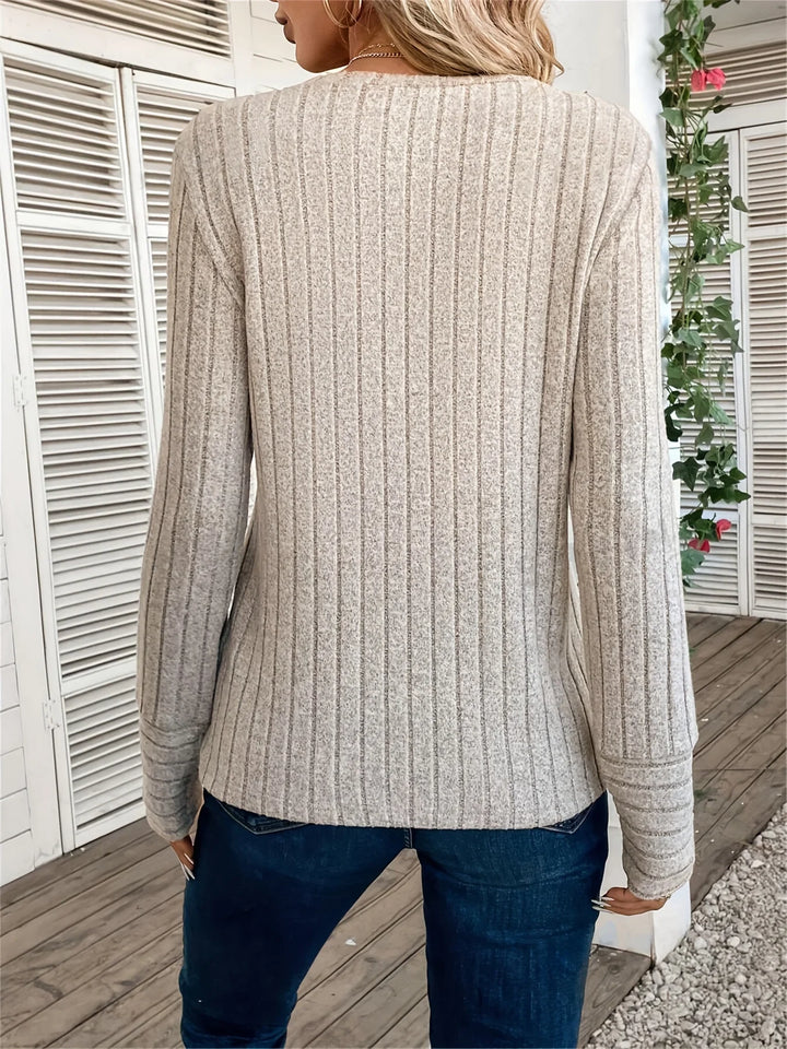 Rosalie | Ribbed Long-Sleeve Top