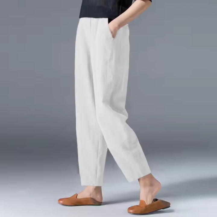 Irene | Lightweight Summer Pants with Pleated Front