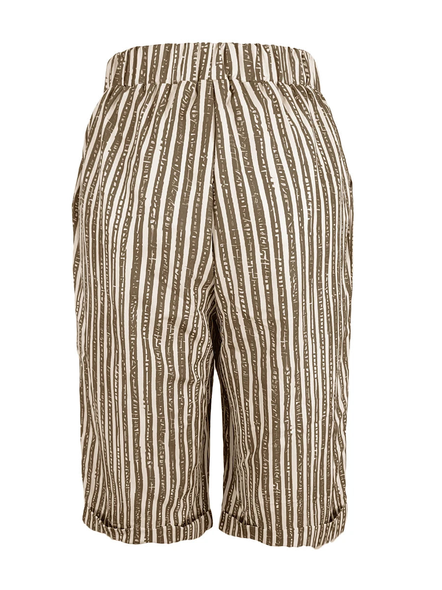 Stevie | Striped Bermuda Shorts