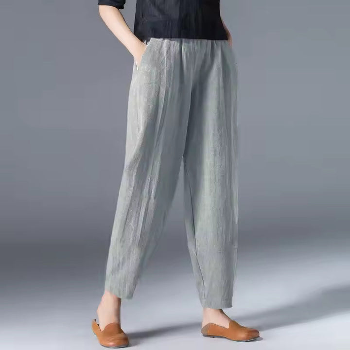 Irene | Lightweight Summer Pants with Pleated Front