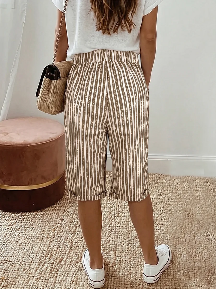Stevie | Striped Bermuda Shorts