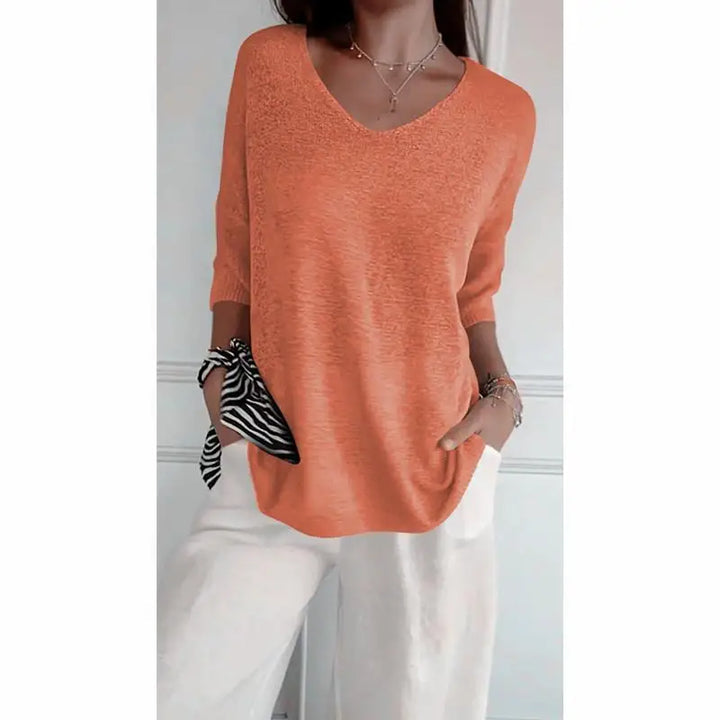 Ismarel | V-Neck Knitted Top