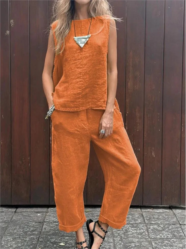Freya | Two-Piece Linen Set