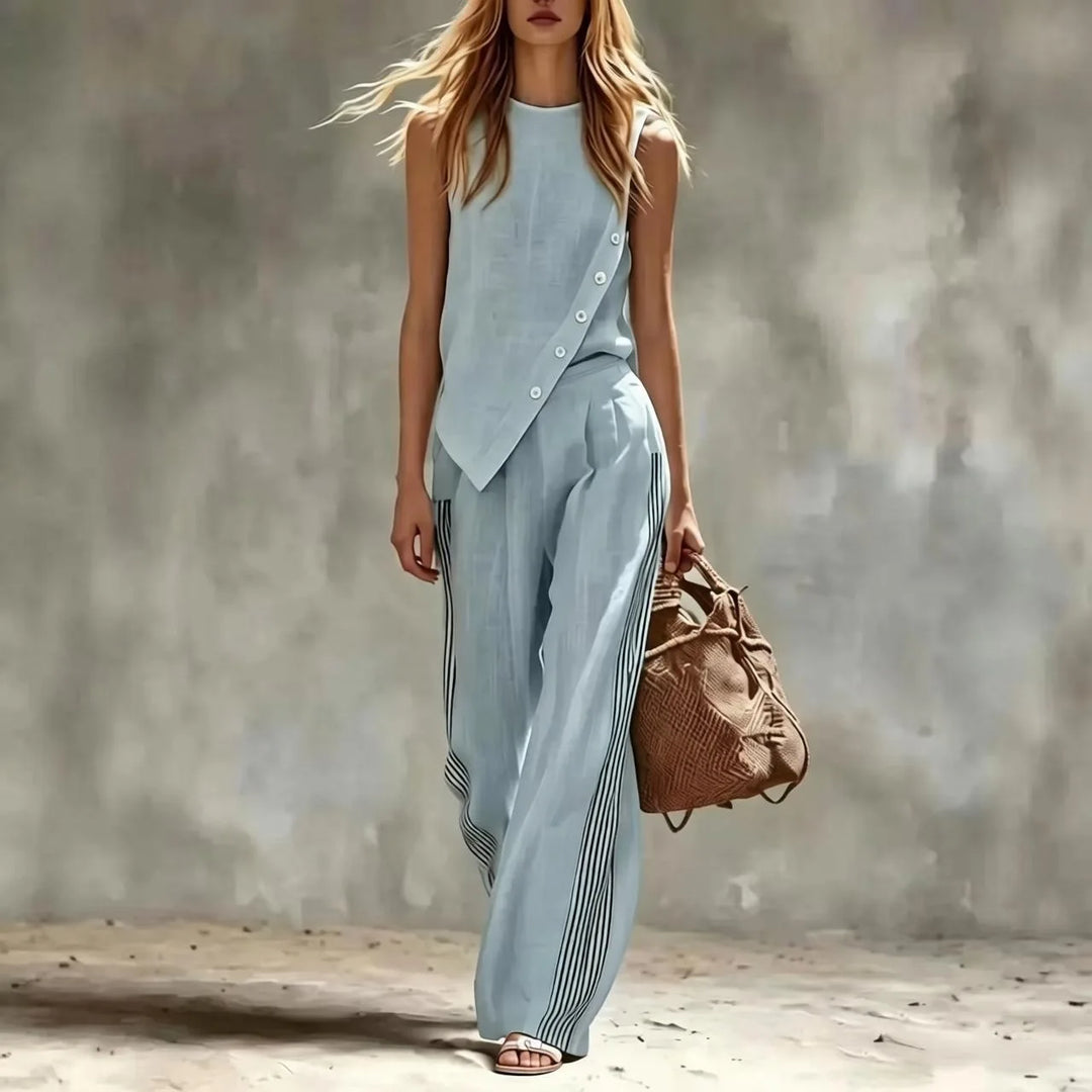 Olive | Two-Piece Linen Set