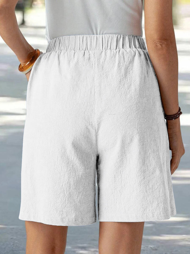Marlowe | Buttoned Linen Shorts