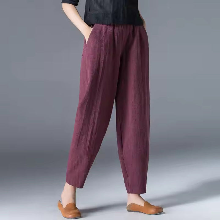 Irene | Lightweight Summer Pants with Pleated Front