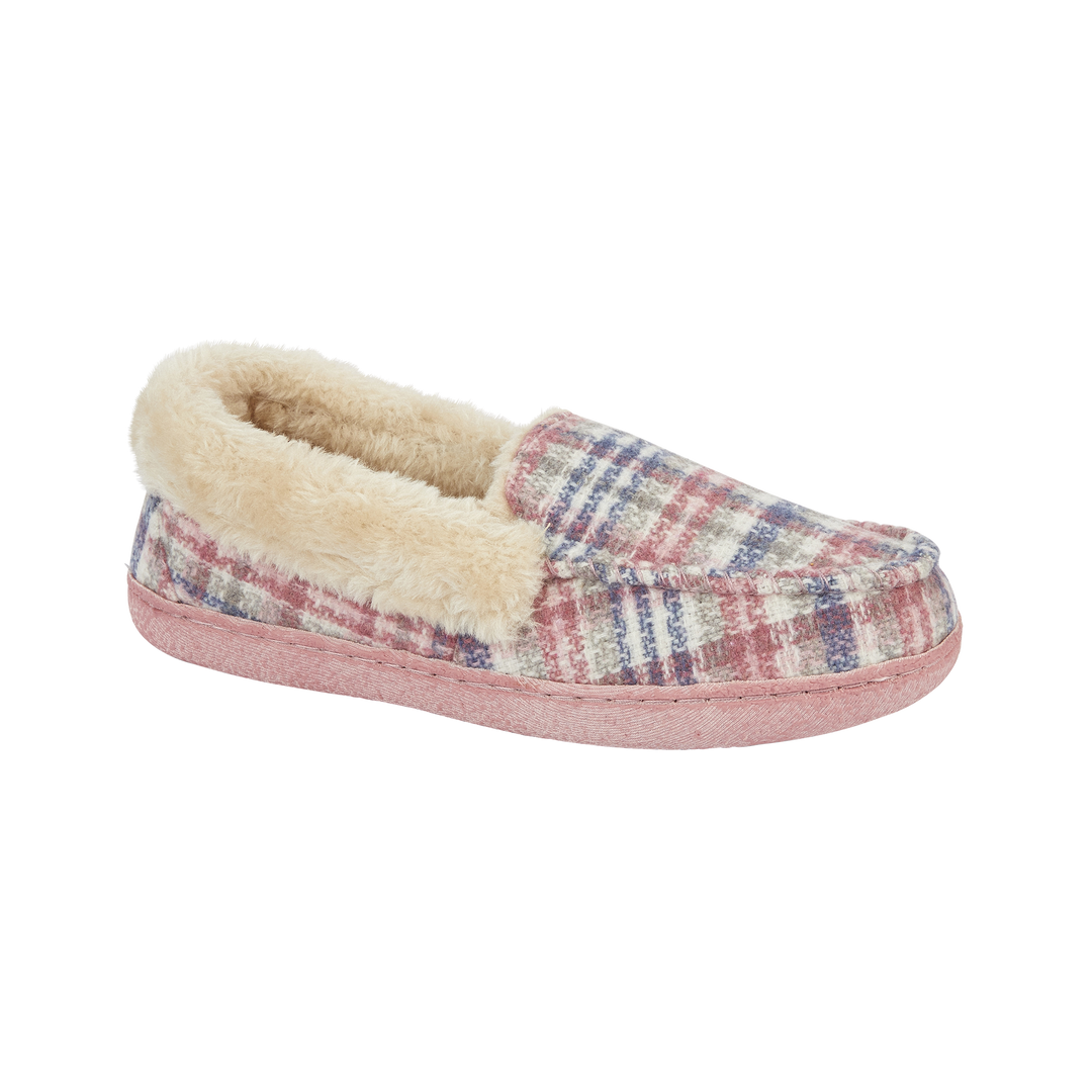 Sage | Tartan Moccasin Slippers