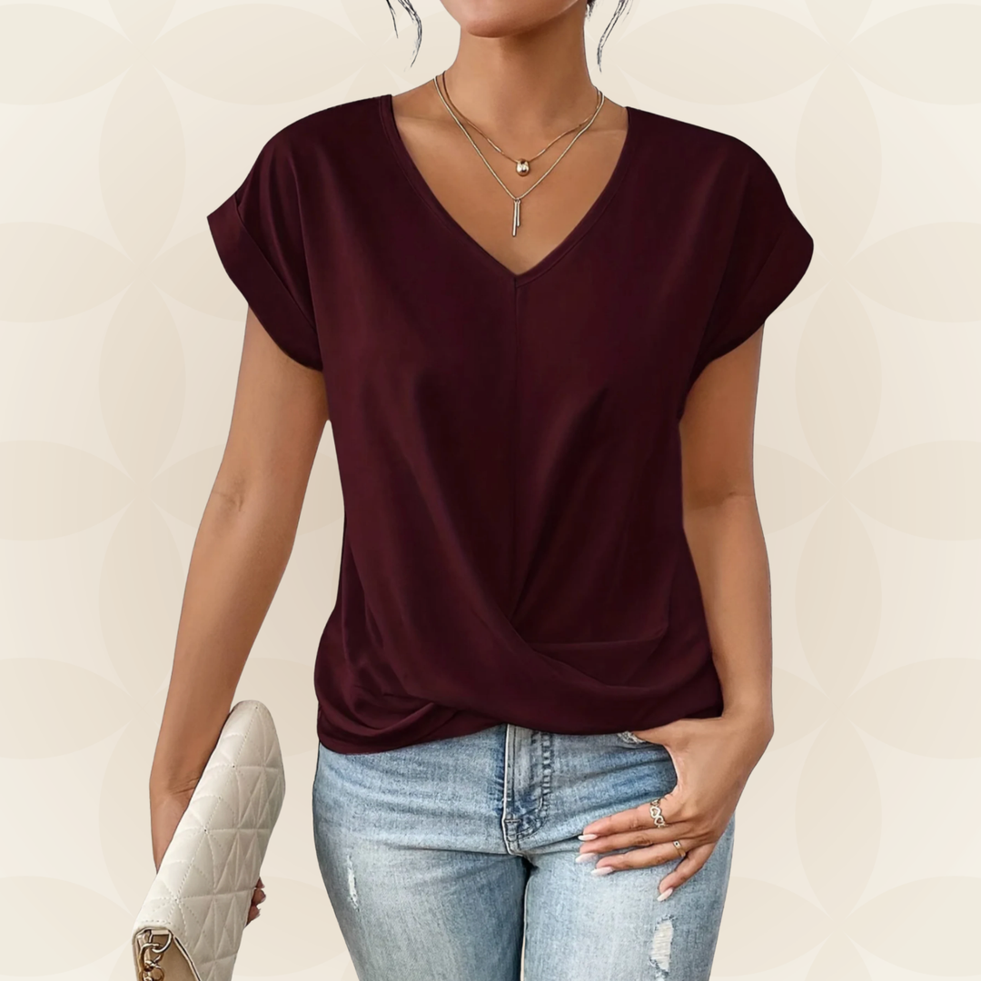 Isla | V-Neck Draped Top