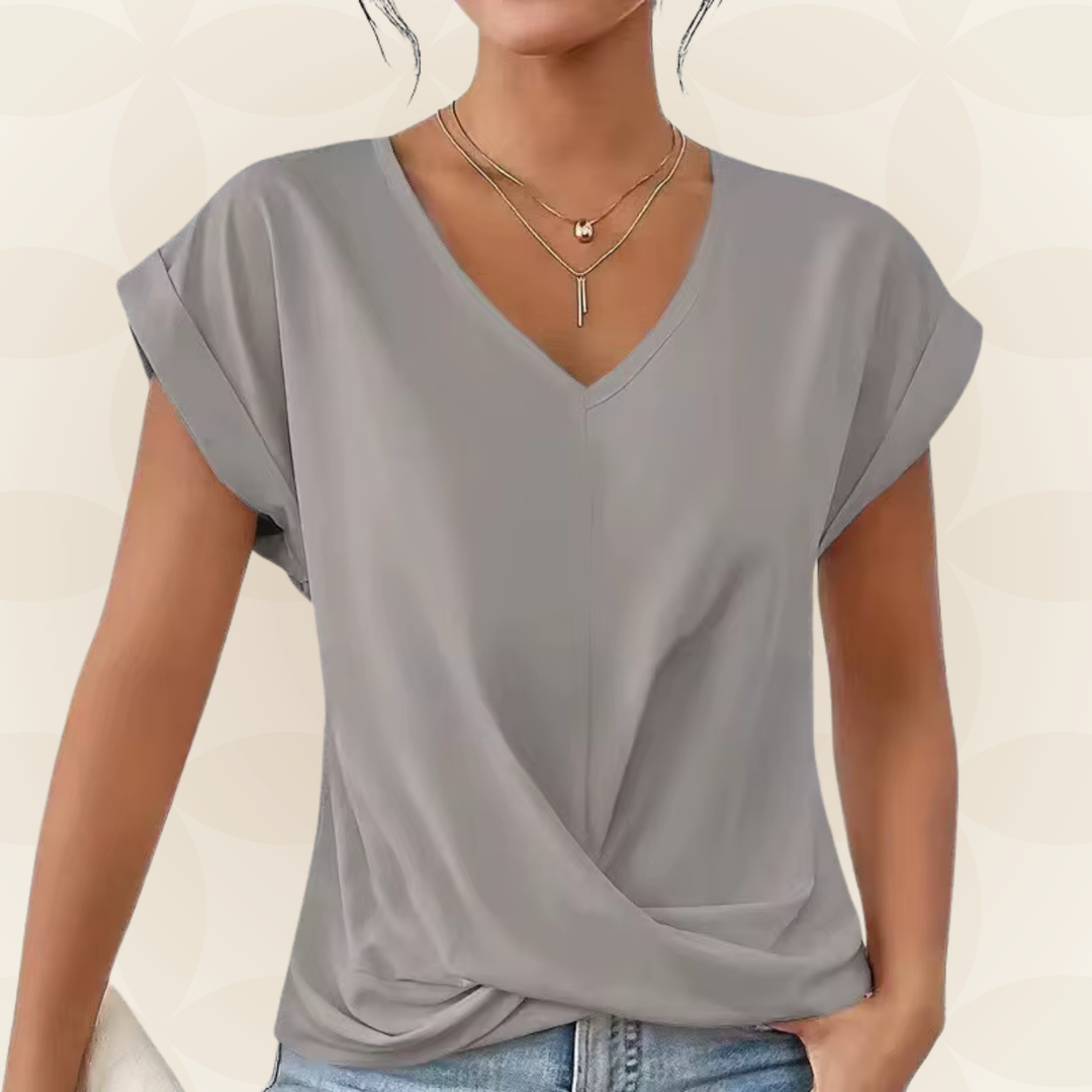 Isla | V-Neck Draped Top