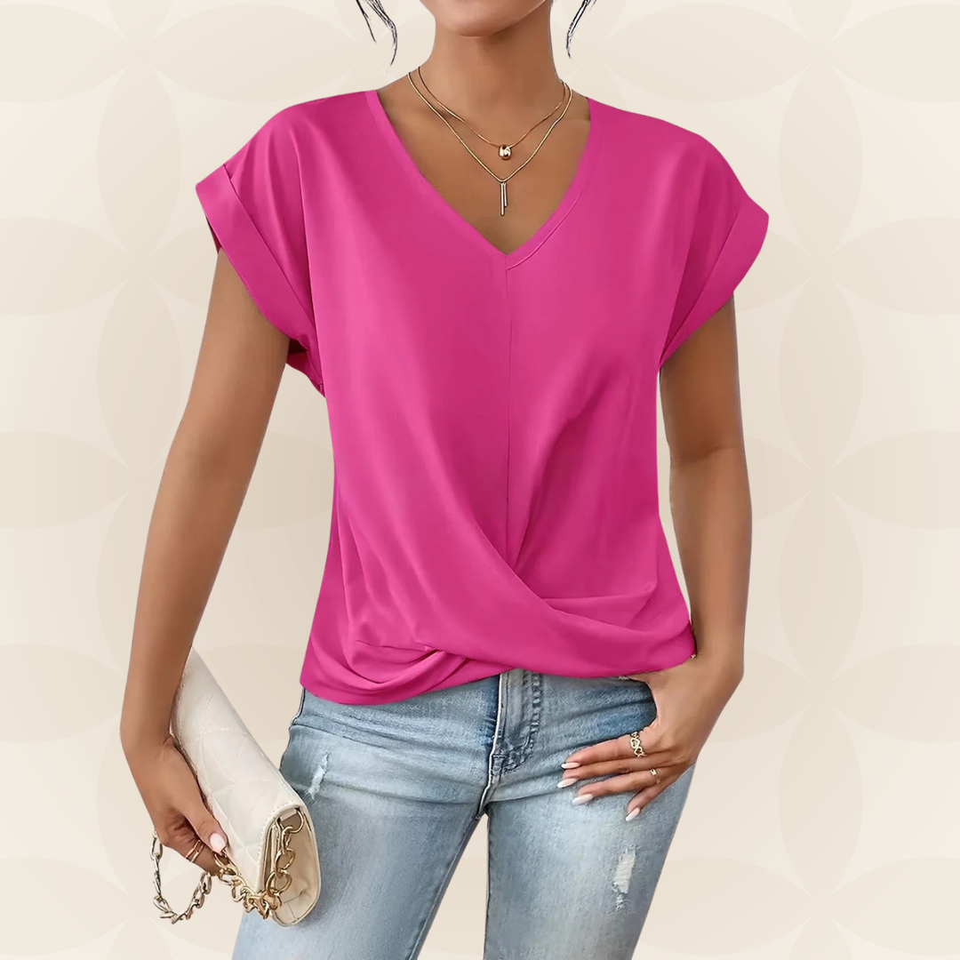 Isla | V-Neck Draped Top