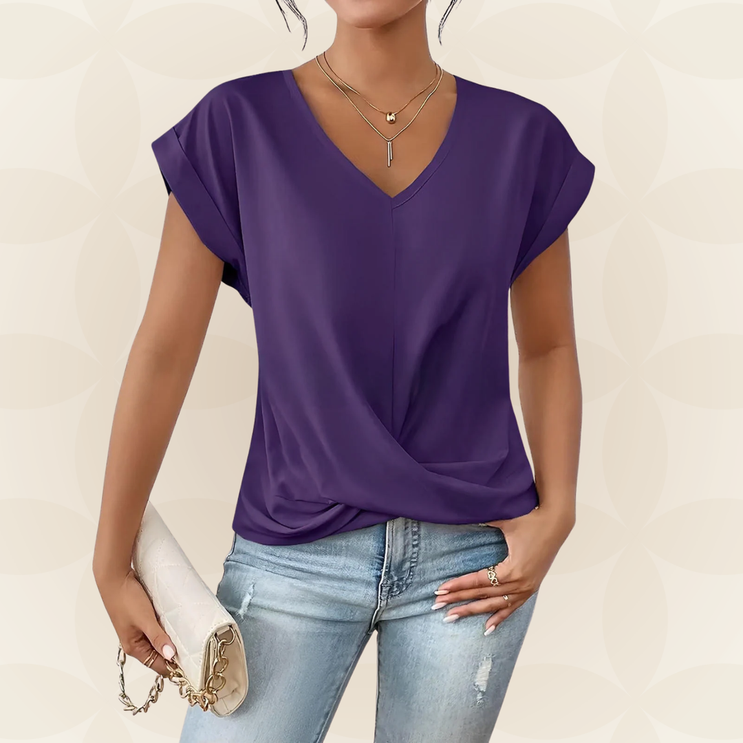 Isla | V-Neck Draped Top