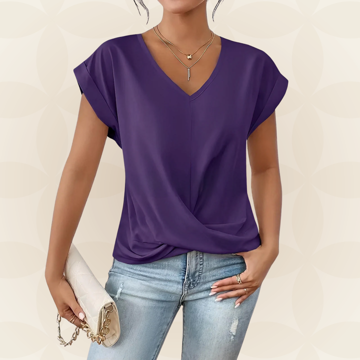 Isla | V-Neck Draped Top