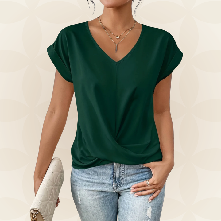 Isla | V-Neck Draped Top