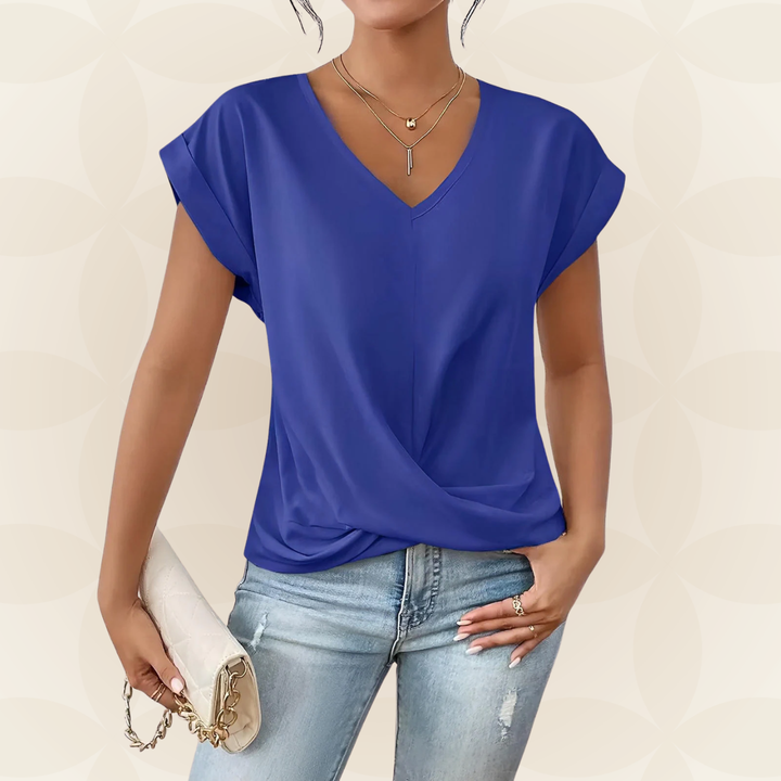 Isla | V-Neck Draped Top