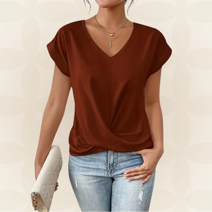 Isla | V-Neck Draped Top