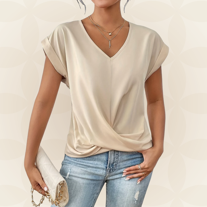 Isla | V-Neck Draped Top