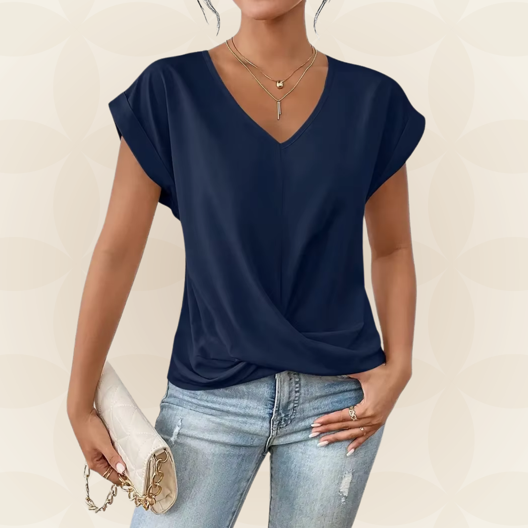 Isla | V-Neck Draped Top
