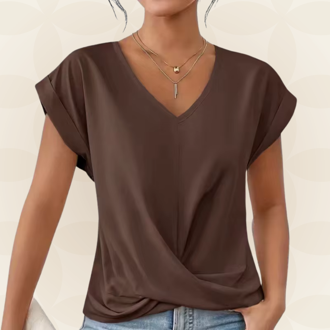 Isla | V-Neck Draped Top