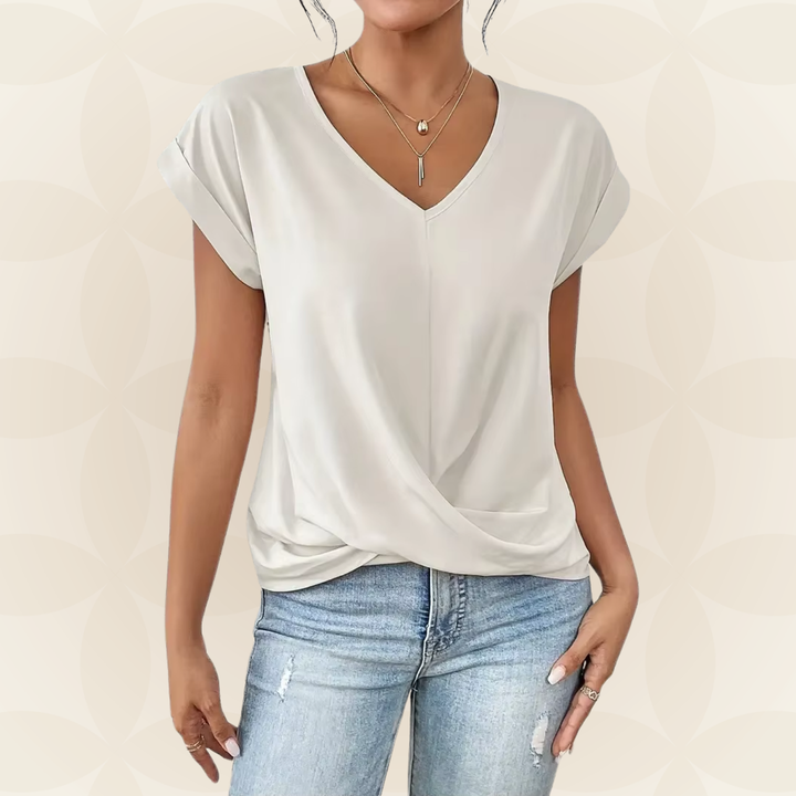 Isla | V-Neck Draped Top