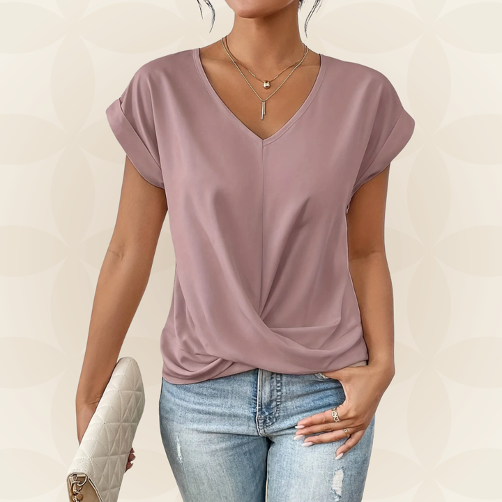 Isla | V-Neck Draped Top