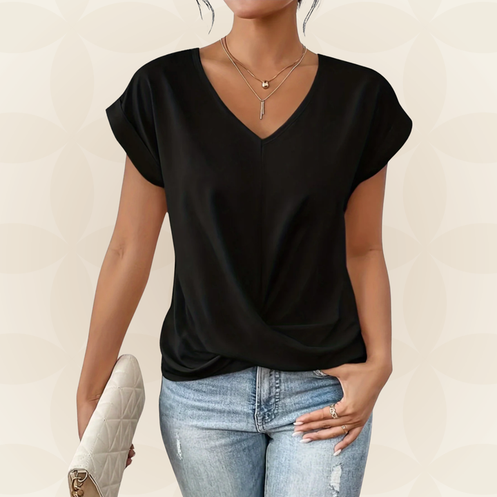 Isla | V-Neck Draped Top