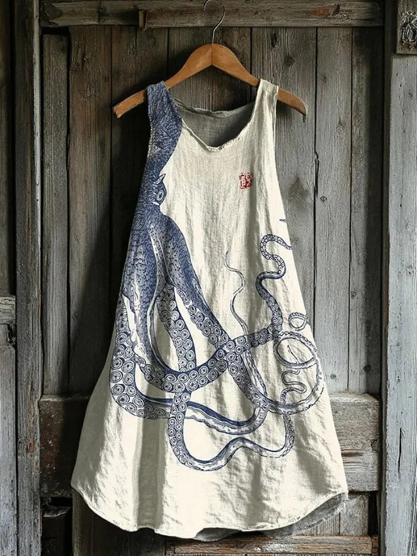 Lumielle | Japanese Octopus Legs Art Tank Dress