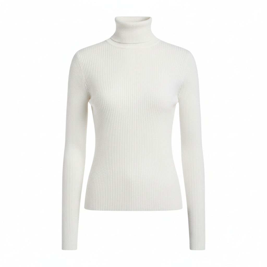 Vinnie | Ribbed Turtleneck Knit Top